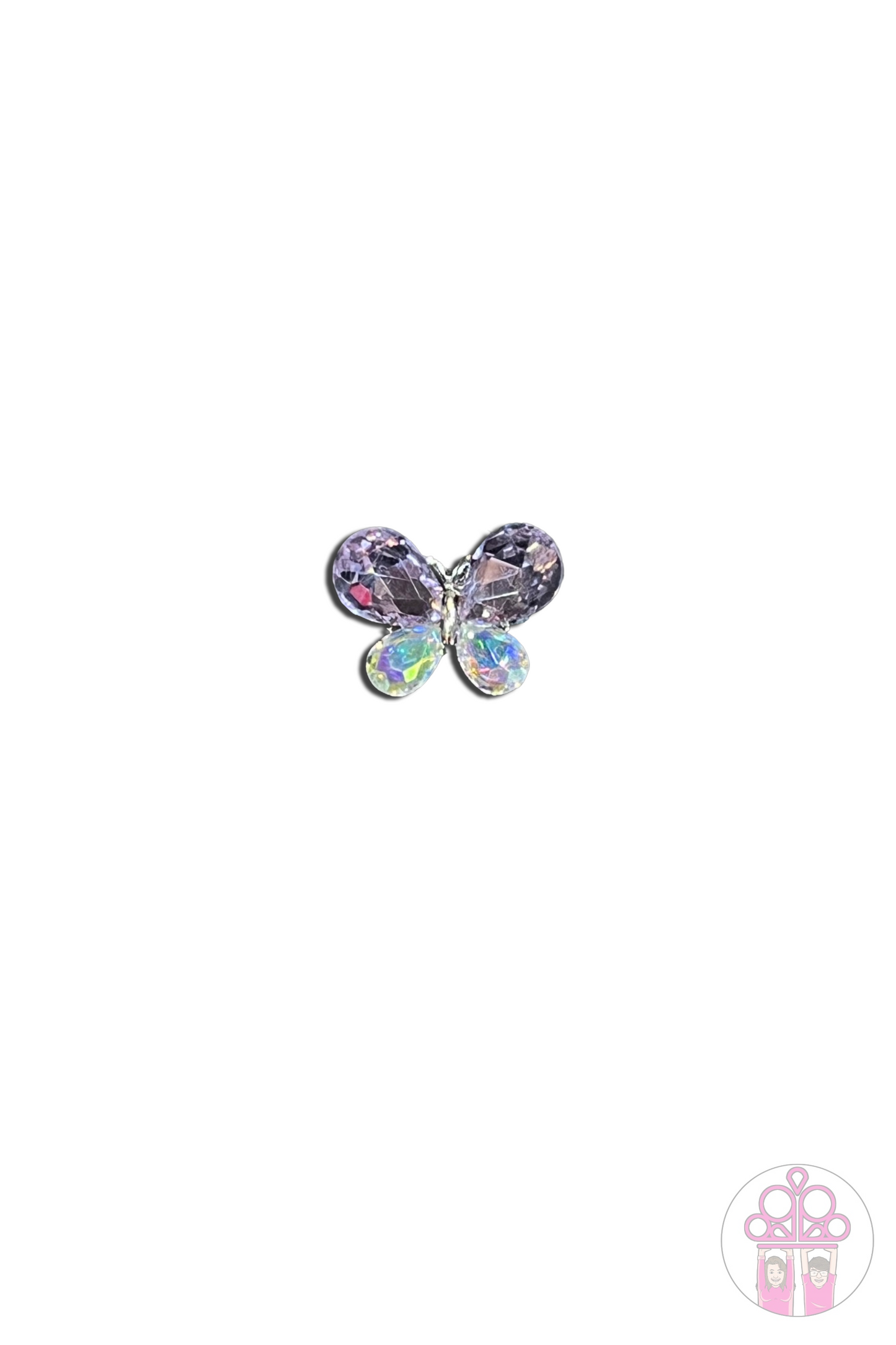 Kids Ring Butterfly - Purple/Iridescent